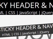 Sticky Header and Nav with CSS and jQuery
